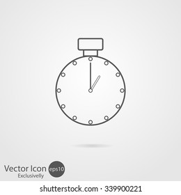 Vector icons clock or stopwatch.