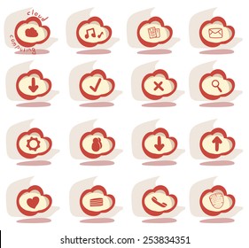 Vector Icons for Cloud Computing