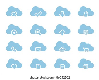 Vector Icons for Cloud Computing