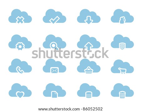 Vector Icons for Cloud Computing