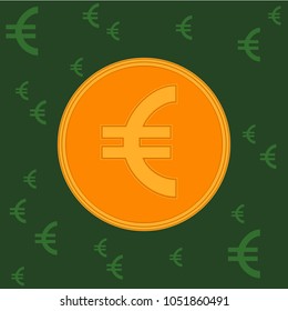 vector icons coins of euro money