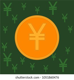 vector icons coins of yen