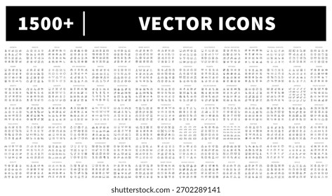 Iconos del vector colección. línea, iconos editables de la línea para el comercio y el comercio