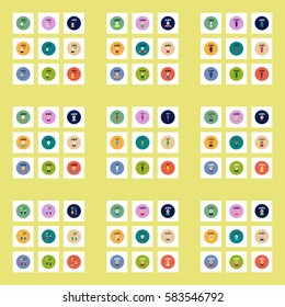 Vector icons collection various symptoms of AIDS on the human