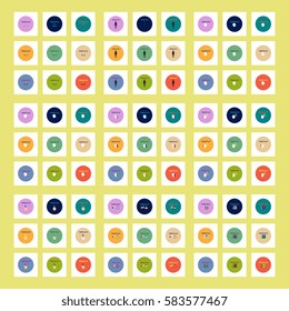 Vector icons collection various symptoms of Tuberculosis on the human