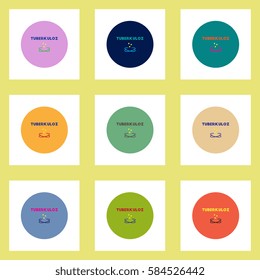 Vector icons collection various symptoms of Tuberculosis on the human
