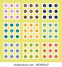 Vector icons collection various symptoms of Malaria on the human