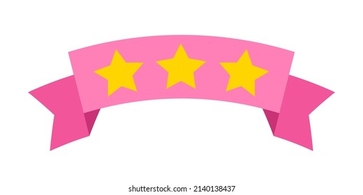 Vector icons of colorful stars. Vector emblem of stars for game rating.