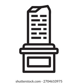 Vector Icons Column Lineal Style. Pixel Perfect and Editable Stroke.