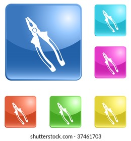 iconos vectoriales de alicates combinados