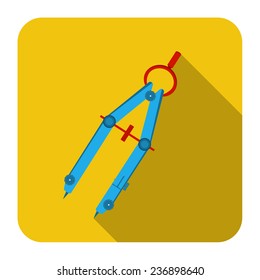 Vector icons compass, divider, dividers flat design