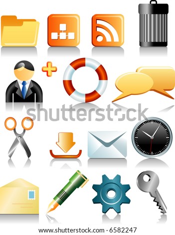 vector icons for computer, web etc.