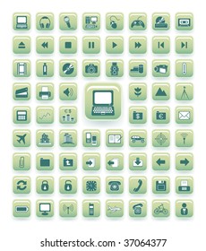 vector icons. computers, photo, transport, finance and more