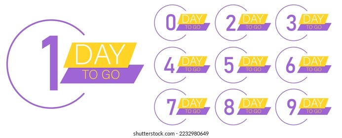 Vector icons for counting days.  The countdown counter icon. Juicy promo offer. A design element for a website, applications and social networks