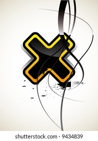 vector icons cross at the light background