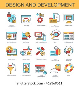 Vector icons. Design and development