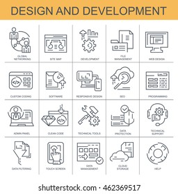 Vector icons. Design and development