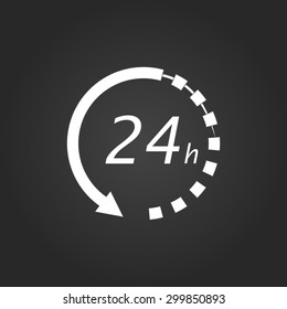 Vector icons dial an arrow with numbers inside