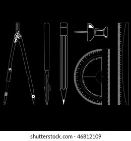 Vektorsymbole des Zeicheninstruments
