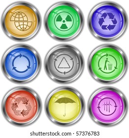 Vector icons of ecology