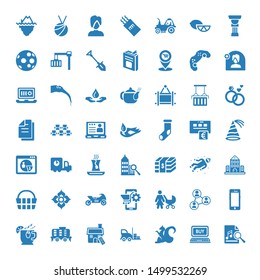vector icons. Editable 49 vector icons. Included icons such as Music, Laptop, Squirrel, Forklift, Smart house, Tank wagon, Tea cup, Mobile, Network. vector trendy icons for web.