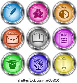 Vector icons of education