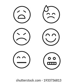 Vector icons of emoticons, with different images. For design