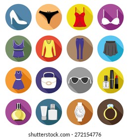 Vector icons. Fashion set.