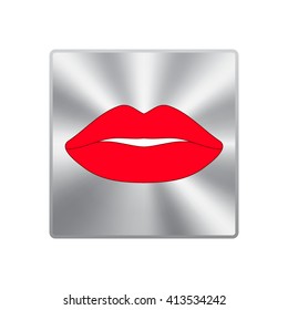 Vector icons of female lips