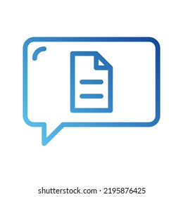 Estilo de gradiente lineal de mensajes de iconos vectores. Pixel Perfecto y Editable Stroke.
