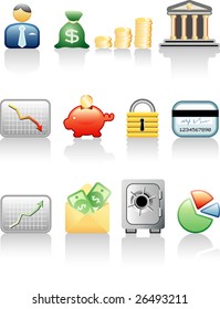 vector icons for finance and banking