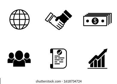 Vector Icons Of Financial And Business Sector