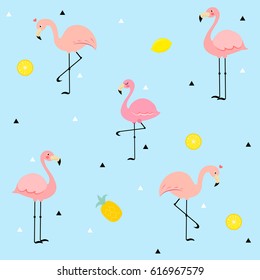 Vector icons flamingos