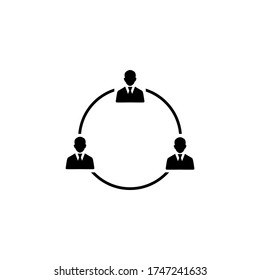 Vector Icons Flat Business Cooperation. Simple isolated vector icons are used for graphic and web design.
