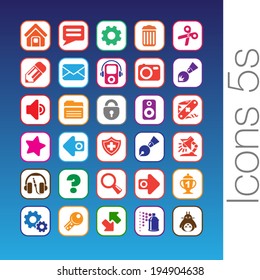 Vector icons. Flat design.