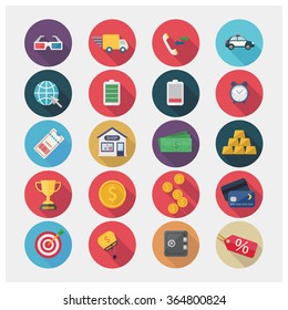 Vector icons in flat design 