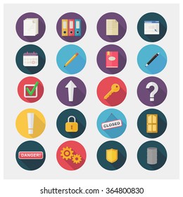 Vector icons in flat design 