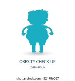 Vector icons in flat design. Concept of obesity, junk food with elements for mobile and web apps. Modern infographic logo or pictogram.