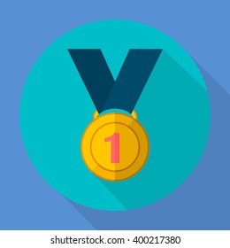 Vector icons in flat design on the theme sport.