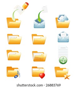 vector icons for folders and files