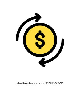 Vector Icons For Foreign Exchange Transactions And Transitions