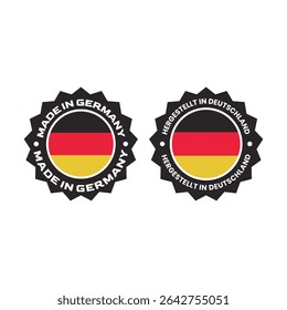 Vector Icons of German Product Origin Labels – Made in Germany