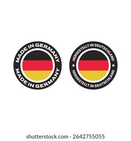 Vector Icons of German Product Origin Labels – Made in Germany