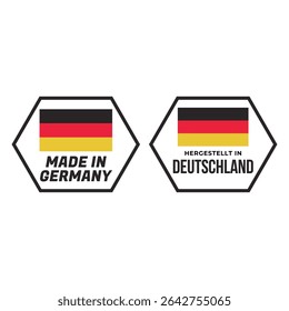 Vector Icons of German Product Origin Labels – Made in Germany