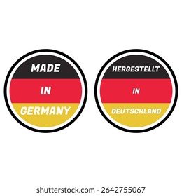 Vector Icons of German Product Origin Labels – Made in Germany
