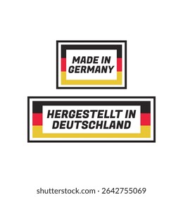 Vector Icons of German Product Origin Labels – Made in Germany