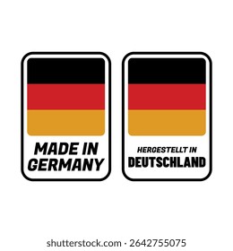 Vector Icons of German Product Origin Labels – Made in Germany