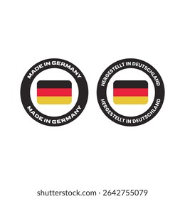Vector Icons of German Product Origin Labels – Made in Germany