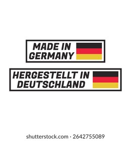Vector Icons of German Product Origin Labels – Made in Germany