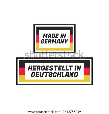 Vector Icons of German Product Origin Labels – Made in Germany
